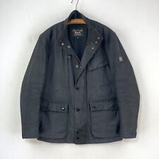 Barbour Land Rover Tipalt Wax Jacket Mens Small Black Country Military Biker