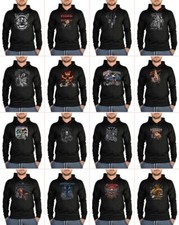 Biker sweatshirt with hood - with,
