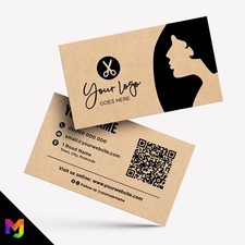 Kraft Business Cards Eco Recyclable | Hairdresser Hair Salon Business Women 03