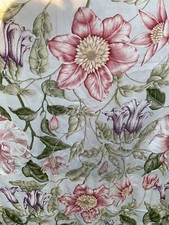 Sanderson Floral Linen? Fabric Clematis 1999 Reclaimed Curtain 165X137cm (B) B53