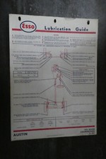 Austin A30 Seven A125 A135 Lubrication Guide Chart Car Automobilia Garage