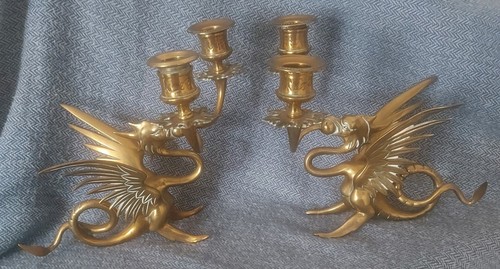 Antique brass dragon - antique,