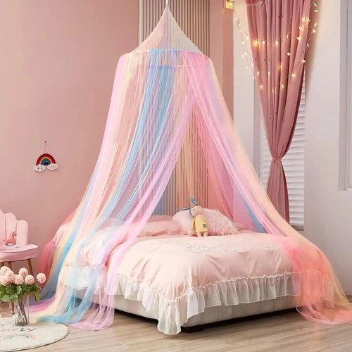 Rainbow princess canopy bed - xl,