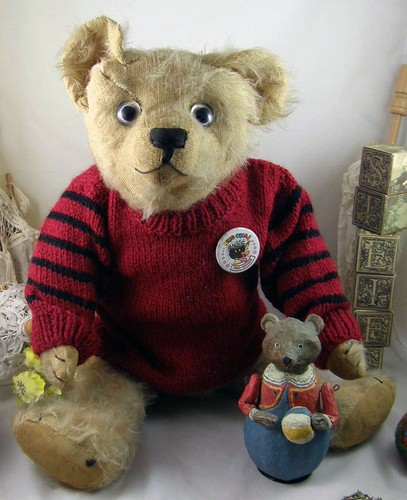Antique french teddy bear - antique,