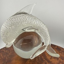 1970s Handblown Dolphin Glass
