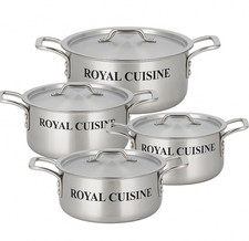 8PCS Aluminium Fish Pot Set