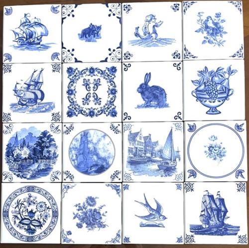 Blue delft designs set - blue, of
