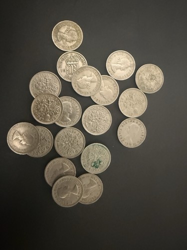 British sixpence coin - british,