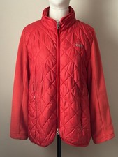 Musto Women’s Polartex Quilted Fleece Zip Up Jacket Orange Uk18 Base Layer