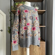 Zara Knit Jumper L 12 Grey