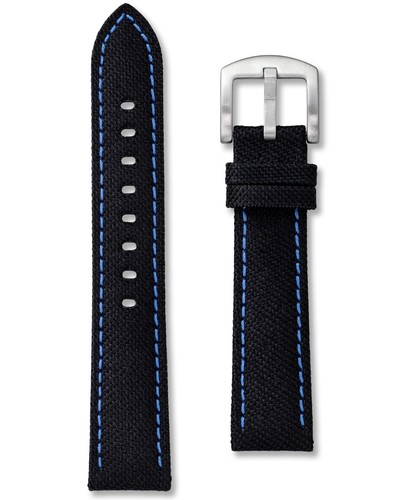 Black blue sailcloth watch - black,