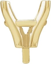 10K Yellow Gold Unset Cushion 4-Prong Peg Setting