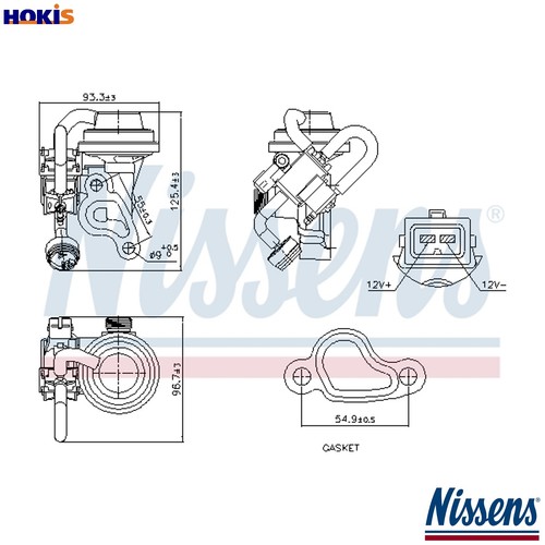 Egr valve 98344 for - egr,