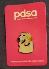 Charity pin badge pdas dog