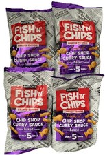 Burton's Fish n Chips Chip Shop Curry Biscuits 4 Multipacks Of 5 = 20 Bags