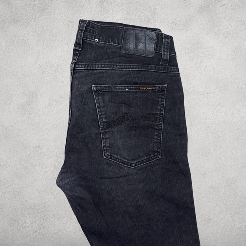 Mens black denim nudie - nudie, lean