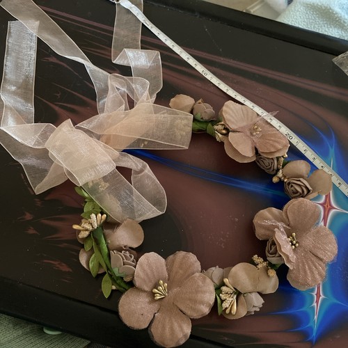 Boho flower wreath headband - boho,