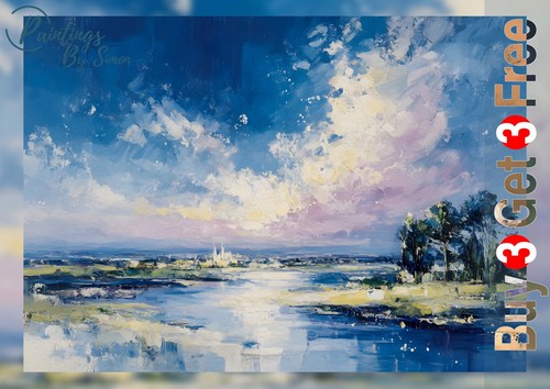 River landscape print - landscape, 5"x7"