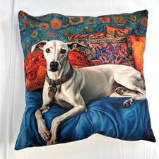 Dog Cushion Whippet Square