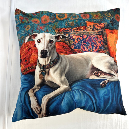 Dog cushion whippet square - dog,