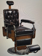 Antique Congress Barber's Chair Back Side R/H Armrest Brackets Koken Spare Parts