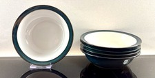 Denby Greenwich Green Rimmed Cereal Soup Dessert Bowls Bundle x 5 18cm