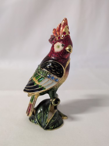 Cockatoo enamel painted metal - cockatoo,