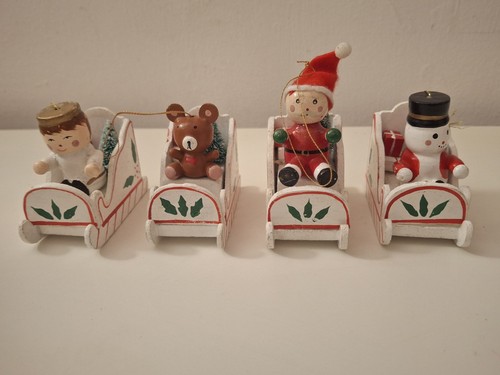 Vintage wooden santa - vintage,