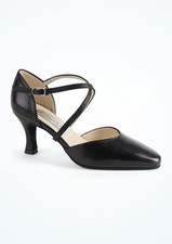 Werner Kern Dance Shoes, Patty, Black Leather, Suede Sole Size 3.5 Fit 4, VGC
