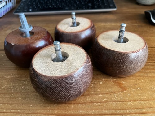 Wooden round bun feet - feet, for