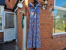 Boden Paisley Halterneck Jersey Maxi Dress Paisley Blue Multi-Colour-D0173-MED17