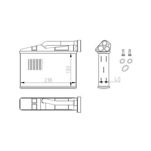 Heat exchanger interior - heat,