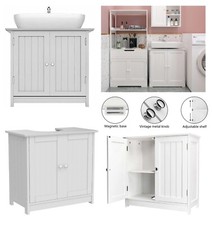 White Under Sink Basin Cabinet