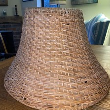 Large Vintage Rattan Lampshade