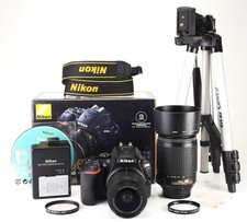 Nikon D5600 Camera & 18-55mm VR & 55-200mm Kit Refurbished +12Month Guarantee.