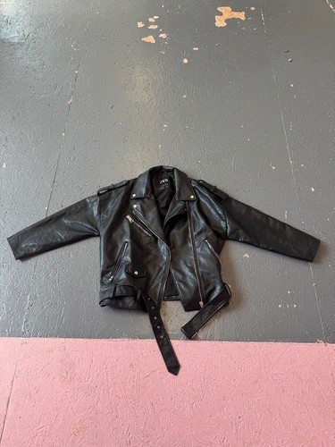 Uk14 black oversized zara faux - uk14,