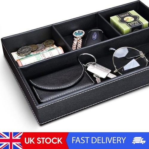 Valet tray leather office - valet,