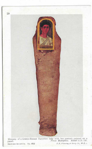 British museum postcard mummy - british,