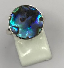 Abalone round ring, solid