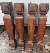 4 Vtg Salvage Wood Table Legs