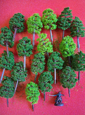 scenery LOTR or Warhammer 18 plastic Trees Figure for scale not included