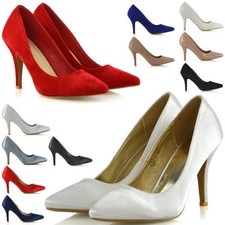 Womens Stiletto High Heels Pointed Toe Ladies Party Office Court Shoes  3-9