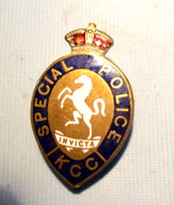 WWI SPECIAL CONSTABLE BUTTON HOLE BADGE - KENT