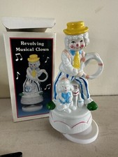 vintage porcelain clown Figure Retro 80’s Dog Jumping Through Hoop