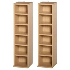 Set 2 CD DVD Storage Tower 204