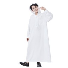 Kids Boys Thobe Muslim Hooded