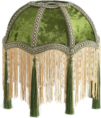 Lampshade with tassels - -lampshade,