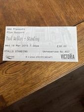PAUL WELLER CONCERT TICKET THE