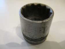 VINTAGE KING DICK 27MM METRIC BRITISH MADE 1/2" DRIVE QUALITY LARGE SOCKET