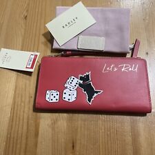 Genuine Radley ‘Let’s Roll’ Large Bifold Matinee Purse In Red RRP £99 BNWT